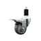 Service Caster 3'' Gray Poly Swivel 1-1/2'' Expanding Stem Caster Total Lock Brake SCC-EXTTL20S314-PPUB-112 - alternate 1